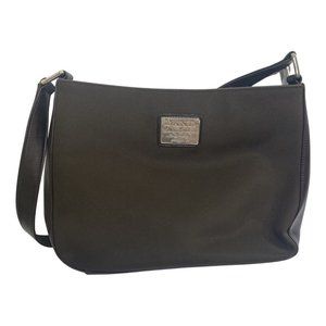 90 Y2K DKNY Brown Logo Nylon Handbag Bag Nylon Shoulder Strap